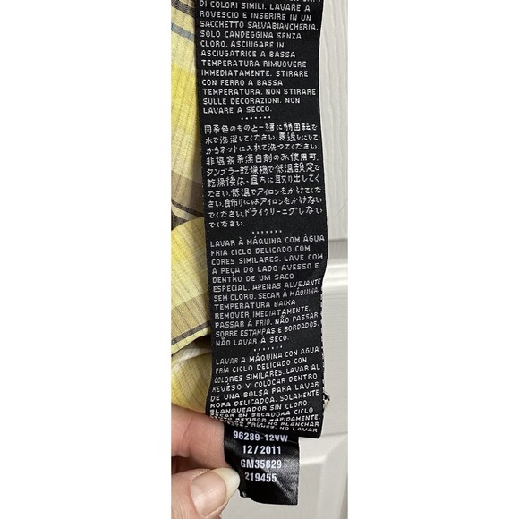 Harley Davidson Women's Yellow Plaid Garage Button Shirt Motorcycles Biker Sz. M - Picture 9 of 9